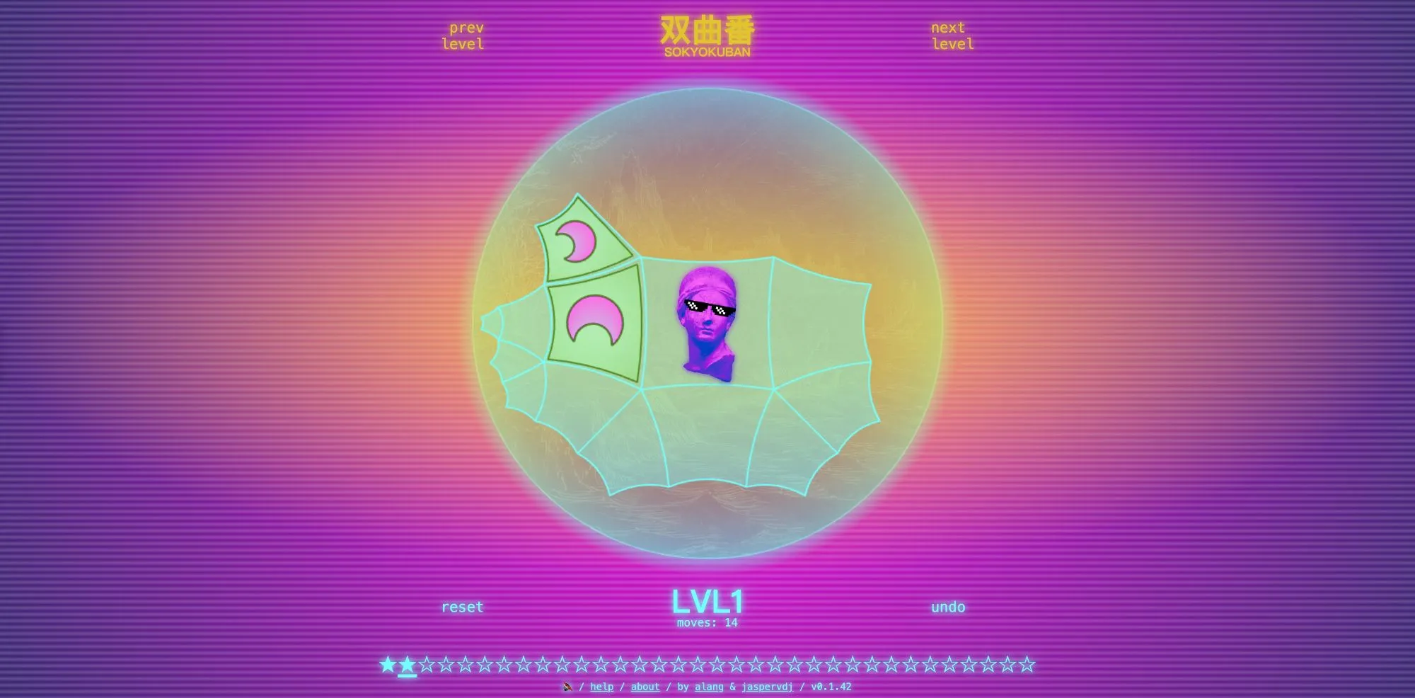 Hyperbolic Sokoban Screenshot